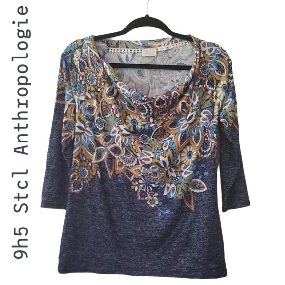 Anthropologie Tops - Anthropologie 9h5-Stcl Paisley Top - Size Medium